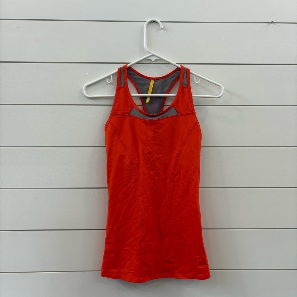 Lole Orange and Gray Athletic Tank Top